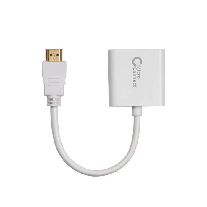 MicroConnect Adaptateur HDMI vers VGA avec Résolution Full HD 1920x1080 à 60 Hz, Plug and Play, Sans Audio MicroConnect Adaptateur HDMI vers VGA avec Résolution Full HD 1920x1080 à 60 Hz, Plug and Play, Sans Audio