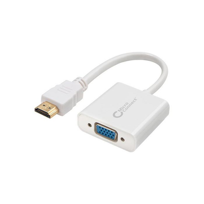 MicroConnect Adaptateur HDMI vers VGA avec Résolution Full HD 1920x1080 à 60 Hz, Plug and Play, Sans Audio MicroConnect Adaptateur HDMI vers VGA avec Résolution Full HD 1920x1080 à 60 Hz, Plug and Play, Sans Audio