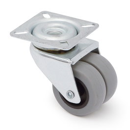 Q&Q Roue Giratoire Celia Double Anneau Caoutchouc Ø50mm Plastique Capacité 60Kgs