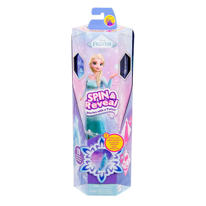 Mattel Disney Frozen - Poupée Elsa Spin & Reveal Jbg59 avec 5 Surprises et Accessoires de Mode - Version Multilingue - Pour Enfants 3 Ans et Plus Mattel Disney Frozen - Poupée Elsa Spin & Reveal Jbg59 avec 5 Surprises et Accessoires de Mode - Version Multilingue - Pour Enfants 3 Ans et Plus