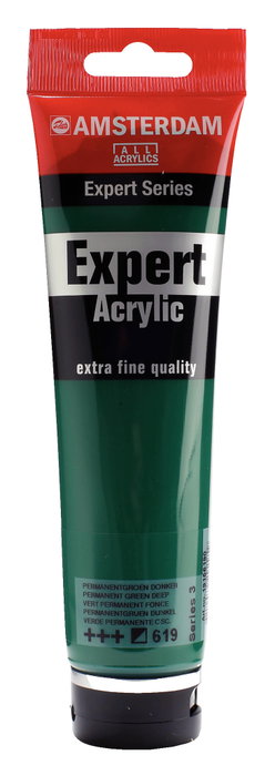 Amsterdam Expert Series Peinture acrylique Vert permanent foncé 619, 150 ml Amsterdam Expert Series Peinture acrylique Vert permanent foncé 619, 150 ml