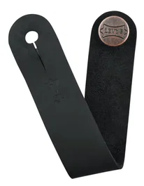 LEVYS Adaptateur de sangle pour guitare acoustique - Cuir noir
