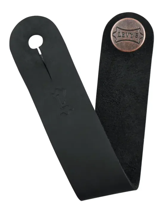 LEVYS Adaptateur de sangle pour guitare acoustique en cuir noir LEVYS Adaptateur de sangle pour guitare acoustique en cuir noir