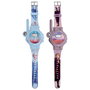 LEXIBOOK - Reloj Walkie-Talkie Thème Disney Frozen - Communication jusqu'à 200 m - Réduction du bruit - Écran numérique et heure - Brújula - Lampe - Recharge USB