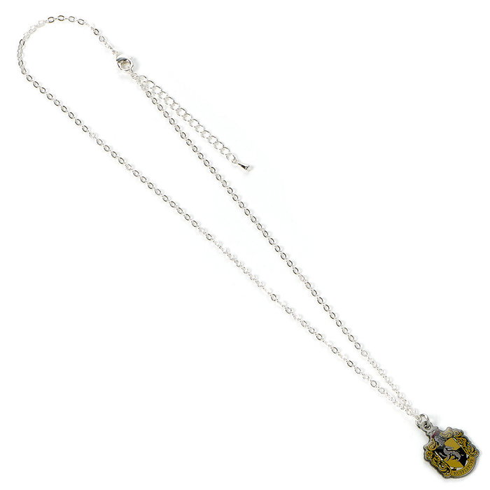 THE CARAT SHOP - Colgante Hufflepuff Harry Potter - Pendentif en alliage de zinc plaqué argent - Chaîne 40 cm + 5 cm extensible THE CARAT SHOP - Colgante Hufflepuff Harry Potter - Pendentif en alliage de zinc plaqué argent - Chaîne 40 cm + 5 cm extensible
