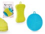 ARTE REGAL Set de 2 épongeurs en silicone Jaune-Bleu