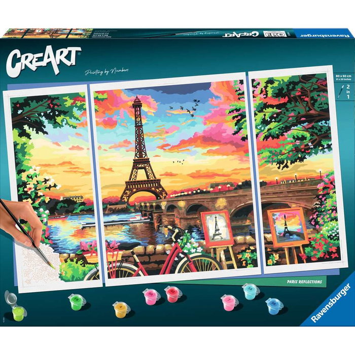 Ravensburger CreArt Paris Peinture par numéros Format Triptyque 80x50cm
