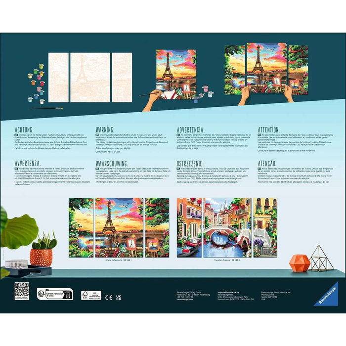 Ravensburger CreArt Paris Peinture par numéros Format Triptyque 80x50cm