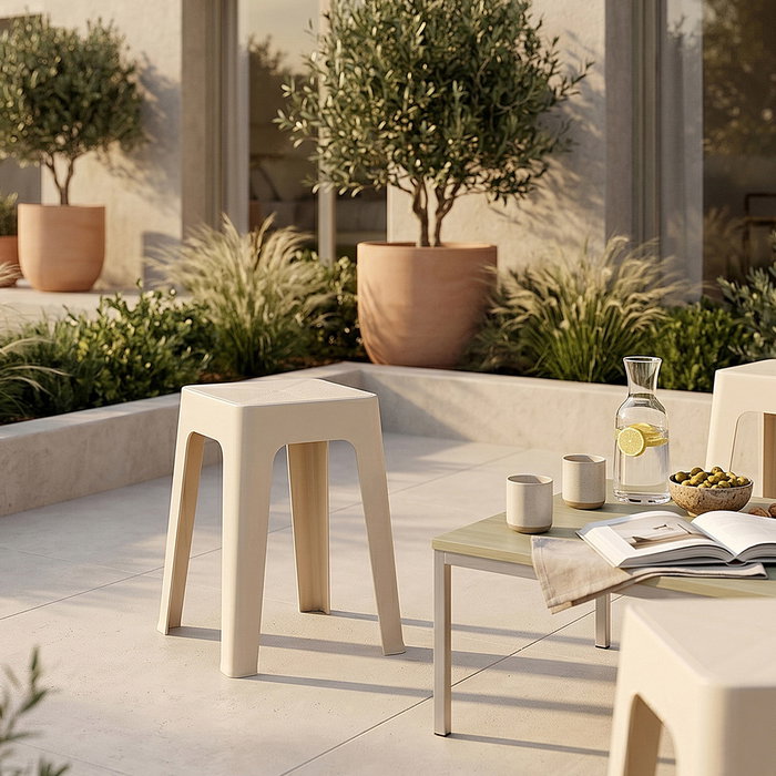 Home Deco Factory Tabouret Apilable Crema Spectra