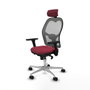 Piqueras y Crespo Chaise de Bureau avec Appui-tête Jorquera 3D086N2 Bordeaux