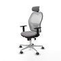Piqueras y Crespo Chaise de Bureau avec Appui-tête Jorquera 1D086G2 Gris