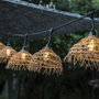 Lumisky Guirlande lumineuse Hawaii Light avec abat-jour polyrotin et 10 ampoules E27 LED