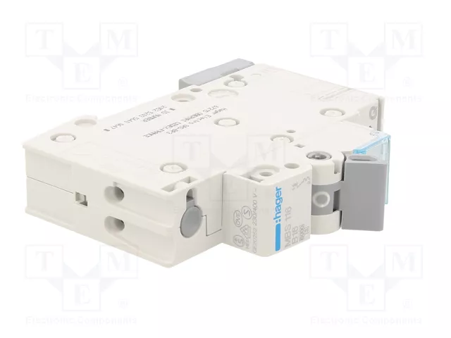 HAGER MBS116 Disjoncteur 16A 1P 230/400VAC