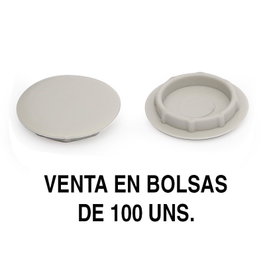 HERRAJES ALK Bouchon embellisseur en plastique gris, diamètre 18 mm, 100 unités