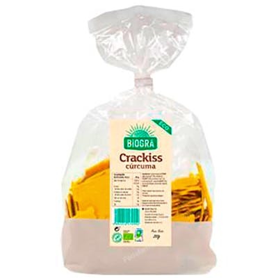 Biogra Crackers à l'Épeautre Curcuma Poivre Bio 250 g Vegan Biogra Crackers à l'Épeautre Curcuma Poivre Bio 250 g Vegan