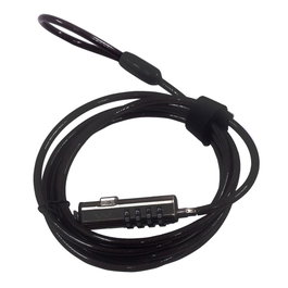 Ewent EW1238 Câble de sécurité pour ordinateur portable avec verrou à combinaison 4 chiffres, fente Nano, 1,8 m