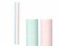 Arte Regal Rouleau Papier Cadeau 70x200 cm Rayures Rose Pâle Vert Menthe (Set de 50)