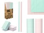 Arte Regal Rouleau Papier Cadeau 70x200 cm Rayures Rose Pâle Vert Menthe (Set de 50)