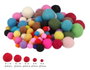 Innspiro Lot de 100 billes de feutre en laine assorties, 5 tailles