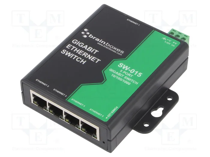 BRAINBOXES SW-015 Switch Ethernet Ingérable 5 Ports BRAINBOXES SW-015 Switch Ethernet Ingérable 5 Ports