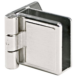HAFELE Charnière pour porte en verre intérieur, finition nickelée