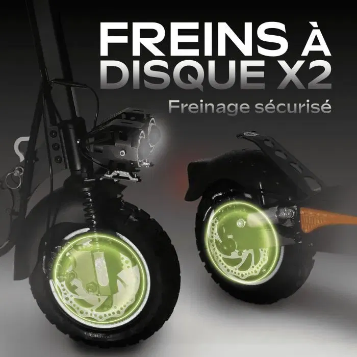 Urbanglide ECROSS PRO 2 Trottinette électrique tout-terrain 10" 48V 800W 13Ah Autonomie 50KM