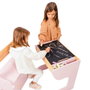 Muñecas Arias Bureau avec Tableau Noir et Banc Coffre Nature