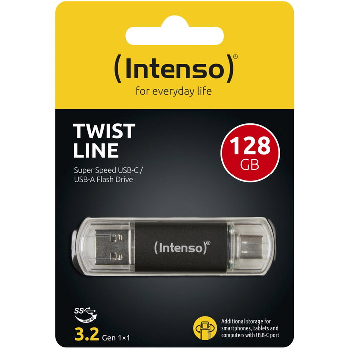 Intenso Clé USB Twist Line A+C 128 Go