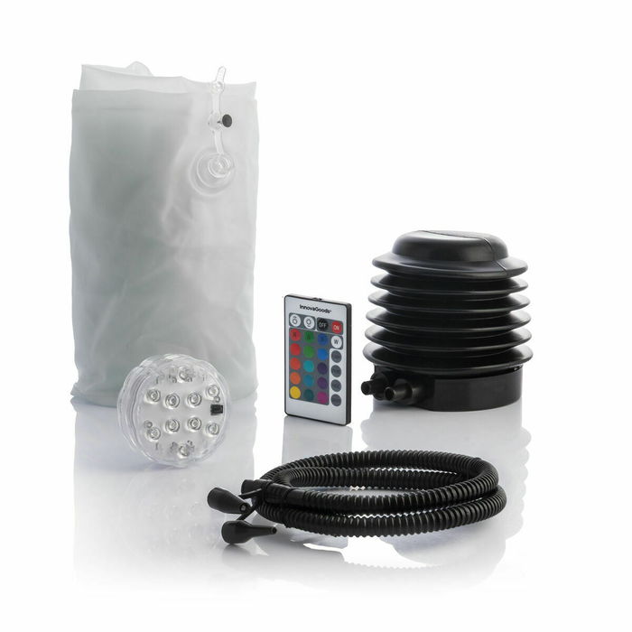 Pack Fauteuil Gonflable avec LED Multicolore et Siège gonflable avec LED multicolore et télécommande InnovaGoods