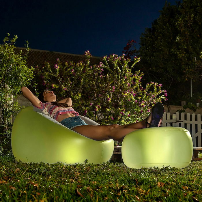 Pack Fauteuil Gonflable avec LED Multicolore et Siège gonflable avec LED multicolore et télécommande InnovaGoods