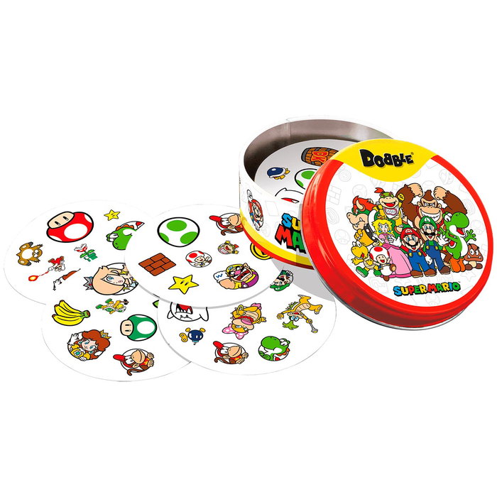 Asmodee Jeu Dobble Super Mario Dobsm07Dees - Jeu d'observation et de rapidité avec 55 cartes illustrées - À partir de 6 ans