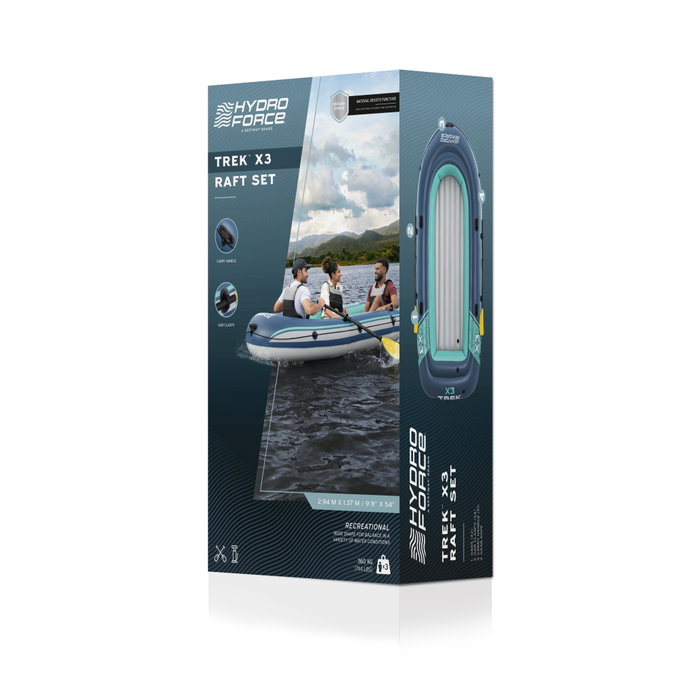Bestway Trek X3 - Bateau gonflable pour 3 personnes - 294 x 137 cm Bestway Trek X3 - Bateau gonflable pour 3 personnes - 294 x 137 cm