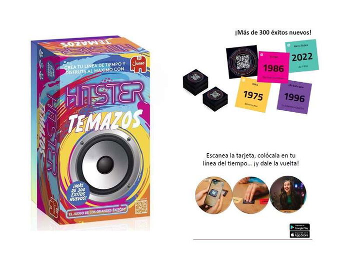 Diset Juego Hitster Temazos - Jeu de plateau avec 300 cartes musicales et application - Version espagnole Diset Juego Hitster Temazos - Jeu de plateau avec 300 cartes musicales et application - Version espagnole