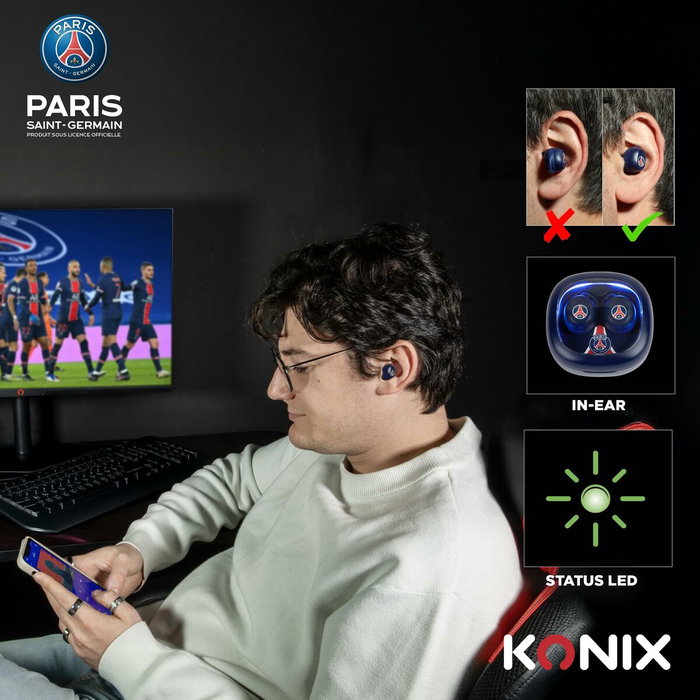 Konix Écouteurs sans fil M30 - Bleu Konix Écouteurs sans fil M30 - Bleu