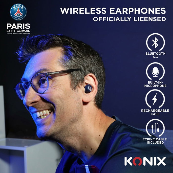 Konix Écouteurs sans fil M30 - Bleu Konix Écouteurs sans fil M30 - Bleu