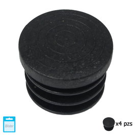 MAURER Embouts ronds intérieurs noirs 30mm, lot de 4 pièces