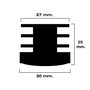 MAURER Embouts ronds intérieurs noirs 30mm, lot de 4 pièces