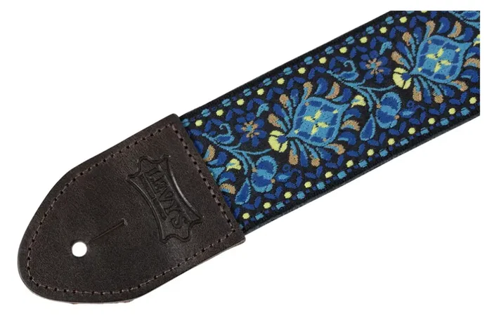 LEVYS Correa Vintage Hootenanny Series 2" Avec Support pour Médiator - Bleu LEVYS Correa Vintage Hootenanny Series 2" Avec Support pour Médiator - Bleu
