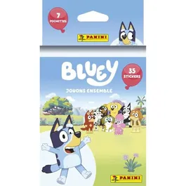 Panini - Album de Stickers Bluey 2 - Blister de 7 pochettes - 40 pages avec 192 stickers dont 36 brillants - À partir de 7 ans