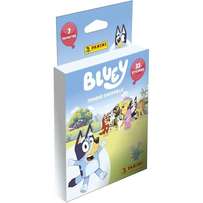 Panini - Album de Stickers Bluey 2 - Blister de 7 pochettes - 40 pages avec 192 stickers dont 36 brillants - À partir de 7 ans