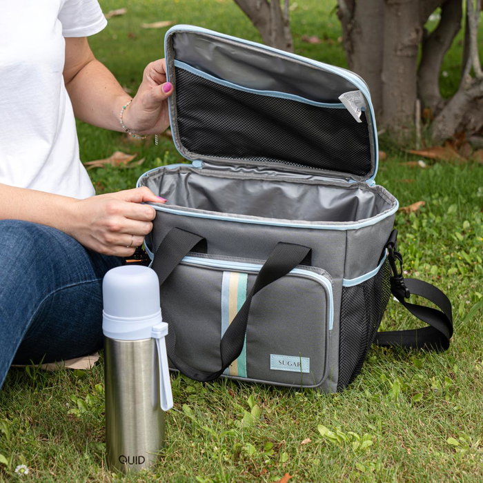 Quid Sac Isotherme Sugar 28x22x26 cm - 15 L Gris Textil