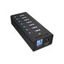 Icy Box IB-AC618 Hub USB 3.0 à 7 ports en aluminium Noir