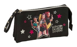 K-Pop - Porte-tout triple Demon Hunters Energy - Boîte de rangement pour figurines ou collection - 22 x 12 x 3 cm