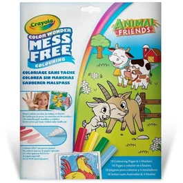Crayola Color Wonder Set de coloriage Animal Friends Livre + 4 feutres dès 3 ans