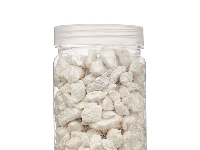 GIFTDECOR Bote Piedra 10-20 mm Métallisée Blanc 700g