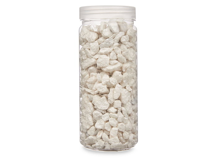 GIFTDECOR Bote Piedra 10-20 mm Métallisée Blanc 700g