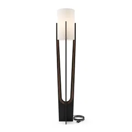 D By M.Red Lampadaire D en papier kraft et MDF Noir