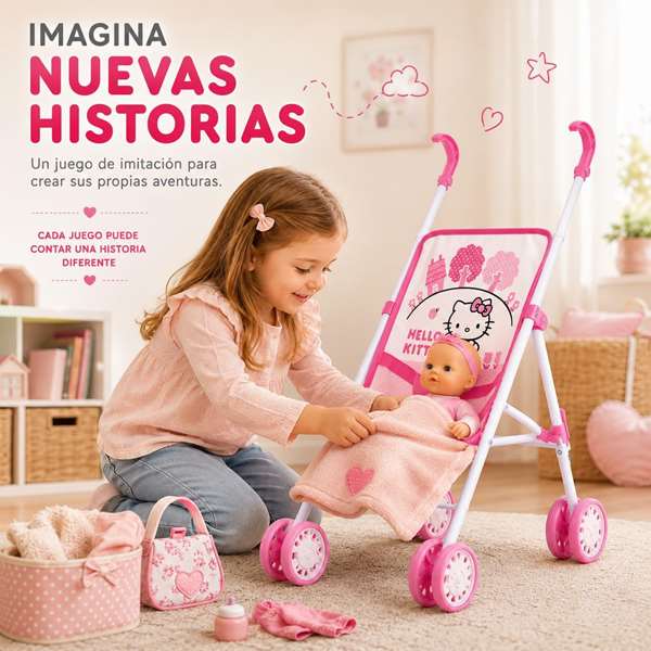 JugaToys Chaise pliable Hello Kitty pour poupée