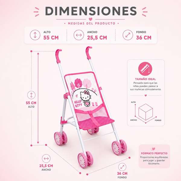 JugaToys Chaise pliable Hello Kitty pour poupée