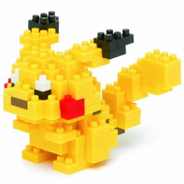 Kawada Nanoblock Pikachu 130 pièces - Puzzle 3D de construction Pokémon